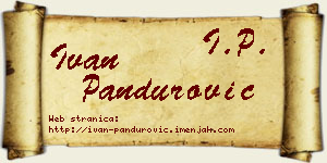 Ivan Pandurović vizit kartica